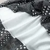 Elegante Colar De Verão Collar Polka Dot Midi Chiffon Dress Mulheres Impresso Vestidos Vestidos Vestidos Elásticos Cintura Casual Party Black Robe 210601