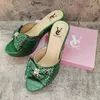 Zapatos de diseño italiano Zapatos de boda africanos de lujo decorados con s Zapatos de mujer con tacones Slip on Party 210624