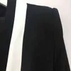 High Street Fashion Designer Blazer Femme Classique Noir Blanc Couleur Bloc Boutons en métal Blazer Veste Vêtements extérieurs 211120