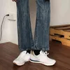 IEFB /Herrenmode Frühling knöchellange Hose für männliche Mode All-Match gerade lockere Jeans Vintage 9Y1946 210524