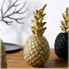 Nordic Ananas Handwerk Desktop Ornament Kreative Obst Form Wohnzimmer Dekor Goldene Hochzeit Geschenk Hause Dekoration Zubehör 210607