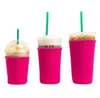 3Pcs/set Reusable Neoprene Iced Coffee Cup Sleeve Insulator Sleeves 13 Colors Cup Holder For 16oz 32oz Cold Drink Beverages