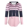 Primavera mujeres sudaderas con capucha tops patchwork estampado jersey damas manga larga con capucha casual sudaderas de alta calidad 210910