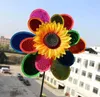 Garden Decorations Rainbow Pinwheels Sunflower Whirligig Wind Spinner Windmill Toys for Yard Lawn Art Decor Baby Kids Toy