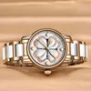 Mode sunkta rose goud keramiek vrouwen horloges top luxe merk klok vrouwen casual jurk quartz horloge dames relogio feminino 210517