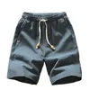 Summer New Cotton Shorts Loose Men's Casual Short Joggers Noir Blanc Cordon Taille Bermuda Shorts Hommes Plus Taille 4XL 5XL 210329