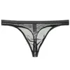 Underpants For Men Sexy Breathable Underwear T-Back See Through Lingerie Male Lace Transparent Thong Summer G-String Briefs240y