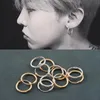 Gold Color Small Hoop Earrings Stainless Steel Circle Round Huggies For Women Men 2021 Ear Ring Bone Buckle Fashion Jewelry & Hugg304W