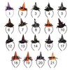 Cute Halloween Ghost Festival Party Show Decoration Witch Hat Girl Headband with Lace Gilding Spider Web Props Hair Accessories