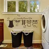 Decorative vinyl laundry drying clothes wall decal art wallpaper poster murals home decoration house decoration SP-031 Y0805