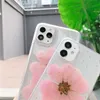 Phone Back Cover Cases per iPhone 12 11 Pro Max XS XR x 7 8 Plus Giltter Sun Flower Bling Clear Protective Shell