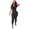 Kvinnor Tracksuits Två Piece Set Solid Casual Sexy Sports Suit Hem T-shirts Byxor Stickade Outfits Bodycon Plus Size Women Clothing