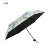 Deszcz Kobiety Sun Parasol Kobiece Ultra-Light Dual-Cel Winylowy Mini pięć składanych parasoli UV