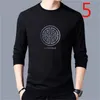 Men's long-sleeved t-shirt plus velvet thick autumn Korean version of the trend sweater 210420