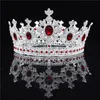 Diadèmes ronds de luxe et couronnes bijoux de cheveux de mariage diadème du roi royal diadème en cristal étincelant ornements de tête de performance X0625