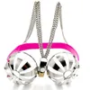 Newender Steel St Chastity Been Sexyy Bral Bandage Bandage Металлическая цепь Ремень Открытый сосок БДСМ Фетиш Сексуальные игрушки для мужчин