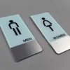 Frosted Acrylic Toilet Door Signs Metal Sticke Indication Plaque Bathroom Wc Tips Signage Custom Guide Sign Plate Other Hardware