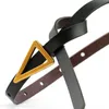 Belts Metal Triangle Buckle Retro Decoration Belt Woman All-match Candy Colors Thin Dress Trousers Accessories