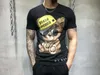 PLEIN BEAR T Gömlek PP Erkek Tasarımcı Tişörtleri Marka Giyim erkek Rhinestone Grafik T-shirt Kafatası Baskılı Bling Taş Klasik Yüksek Kaliteli Hip Hop Rahat Top Tees 121
