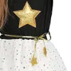 Пушистые детские платья девочек блестки пайки платье звезды сетки мяч для баллы принцессы костюм без рукавов детей день рождения вечеринка ZL Q0716