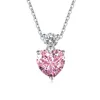 Pendant Heart-shaped Yellow Diamond Pink Diamond Necklace Pendant Accessories