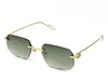Mode ganze Sonnenbrille 0113 Kleine ultraleiche unregelmäßige remlose Retro Avantgarde -Design UV400 leichte Objektive Eyewear3736920