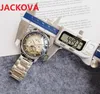 Clássico Mens Relógios 44mm Top Marca Designer Mecânica Mecânica Automática Tudo Aço Inoxidável Banda Relógio Relógio Resistente à Água Para O Homem Dia dos Namorados Presente