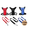 Pet Dog Harness Leash Com Correias Ajustáveis ​​Respirável Malha Arnês Cães Assento de Carro de Segurança 211006