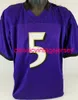 Men Women Youth Joe Flacco Custom Sewn Purple Football Jersey XS-5XL 6XL