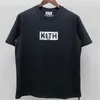 Oversized Kith T Shirt Blomstryck Män Kvinnor T-shirt Box Tshirt