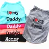 Niedliche Hundebekleidung „I LOVE MY MOMMY DADDY“-Kleidung, bequeme Kostüm-Weste, Welpen-Katzen-Mantel, Kleidung, T-Shirt, Heimtierbedarf