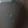 925 Sterling Silver Simple Ligne Coeur Pendentif 14k Plaqué Or Clavicule Chaîne Collier Pour Femmes Mode Petite Amie Bijoux Cadeau