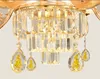 Modern LED K9 Crystal Chandelier Lights For Living Room Light Ceiling Fixture kirsite Indoor Pendant Lamp With Lampshade