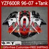 Kropp + Tank för Yamaha Thundercat YZF600R YZF 600R 600 R 96-07 Bodywork 86NO.69 YZF-600R 1996 1997 1998 1999 2000 2001 YZF600-R 96 02 03 04 05 06 07 FAININGS Blue White