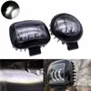 Universal Square Rodada 6D Lente LED Farol Work Light para SUV NIVA ATV Trator Caminhões Motocicleta Condução de Luzes Offroad Car