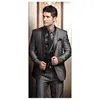 Men's Suits & Blazers 2021 Wedding Tuxedos For Men Modern Man Suit Gray Formal Groom Dress Mens Jacke Pants Vest 3Pcs Costume Homme