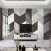 Wallpapers Modern 3d Solid Geometric Stone Wood Grain Custom Wallpaper Home Decor Mural Bedroom Self-adhesive Wall Paper