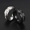 Unisex rostfritt stål punk stil matt yta snidad sida 8mm bredd ring mode smycken gåvor r0832 g1125