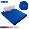 Drap-housse surper doux avec bande élastique, protège-matelas, couvre-lit pour lit double 160x200 150x200 King Size 210626