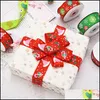 Party Home & Garden12 Style 2.5Cm Decorations Festive Supplies Ribbons Christmas Tree Fawn Snowflake Ribbon Drop Delivery 2021 O608M