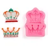 Royal Crown Silicone Fandont Stampi Gel di silice Corone Stampi per cioccolato Stampo per caramelle Strumenti per decorare torte Tinta unita SN3311