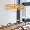 Lampes suspendues Lustre de style chinois Lampe tissée en bambou Tatami japonais Salon de thé en rotin Étude Balcon Art