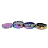 Wholesale 60mm Zinc Alloy 4 layer Rainbow Smoking Tobacco Herb Grinders Smoke Crusher For Smoke Pipe Accessories