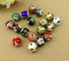 Cloisonne 라운드 금속 DIY Craft Loose Beads 쥬얼리 액세서리 소재 100pcs / lot