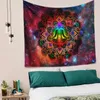 Starry Night Galaxy Decor Psychedelic Tapestry Wall Hanging Indian Mandala Tapestry Hippie Chakra Tapestries Boho Wall Cloth 210609