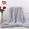 BeddingOutlet Shaggy Throw Deken Super Soft Plush Bed Cover Fluffy Faux Bont Deken Fleece Dekens voor Bedden Couch Sofa Manta 211122