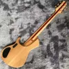 Kundenspezifischer Gitarrenbass mit durchgehendem Hals und geflammtem Ahornholz, Eschenholz, 6 Saiten und 940 mm Mensur