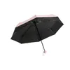女性の高級軽量の傘黒いコーティングパラソル5倍の太陽の雨ユニセックス旅行プロトラブルポケットミニ