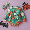 Ensembles de vêtements Kawaii Baby Body Body Infant Enfants Garçons Filles Halloween Costume Cartoon Romper Combinaison Bandeaux Tenues Romper 1461 B3