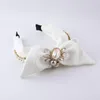 Hair Clips & Barrettes Bowknot Rhinestone Pearl Headband Fashion Plaid Cloth Inlaid With Rhinestones And Bow Accessories Headwear922